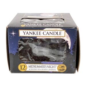 Yankee Candle MIDSUMMERS NIGHT Musk Fragrance Scented TEA LIGHT Candles Blue NEW
